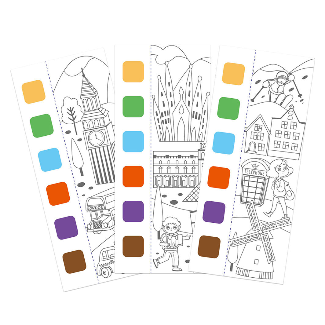 mierEdu, Watercolor Painting Booklet - Globetrotter