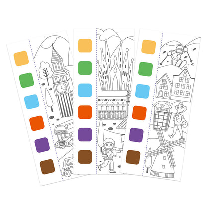 mierEdu, Watercolor Painting Booklet - Globetrotter