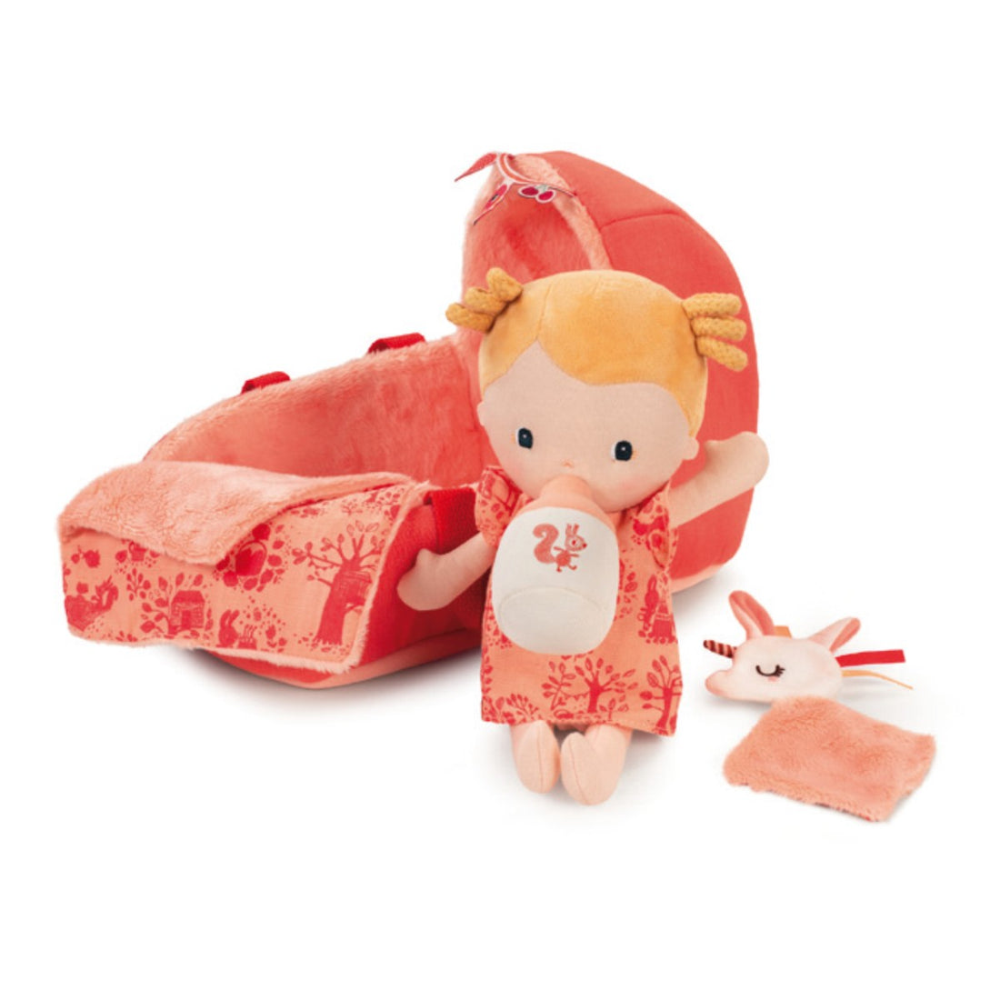 Lilliputiens Soft Baby Doll with Carry Cot, Lena