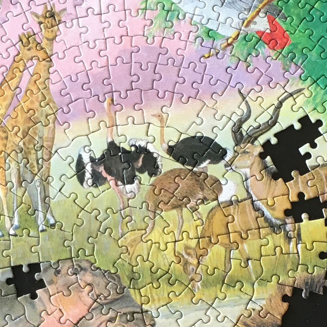 eeBoo, Round Puzzle 1000 Pieces - Africa