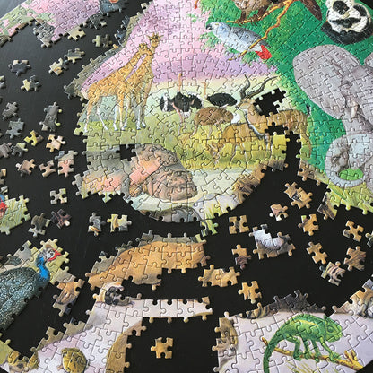 eeBoo, Round Puzzle 1000 Pieces - Africa