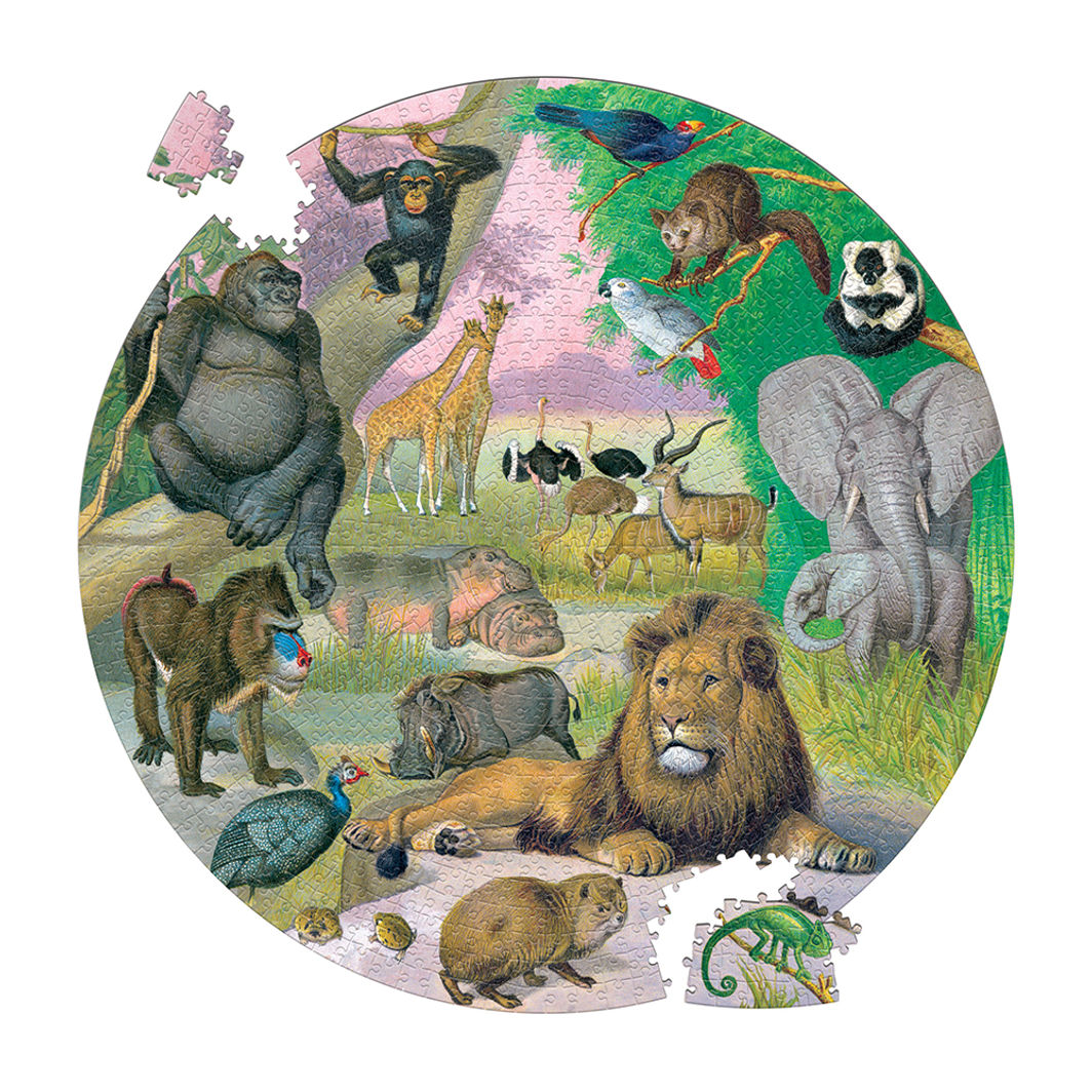 eeBoo, Round Puzzle 1000 Pieces - Africa