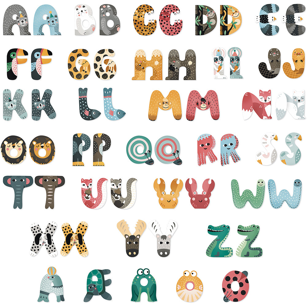Vilac Animal Alphabet Letters, Design by Michelle Carlslund – A–Z