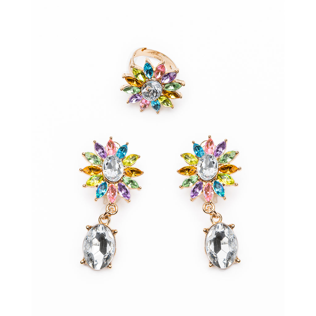 Great Pretenders Jewelry Set with Ring and Clip-On Earrings - Victoria