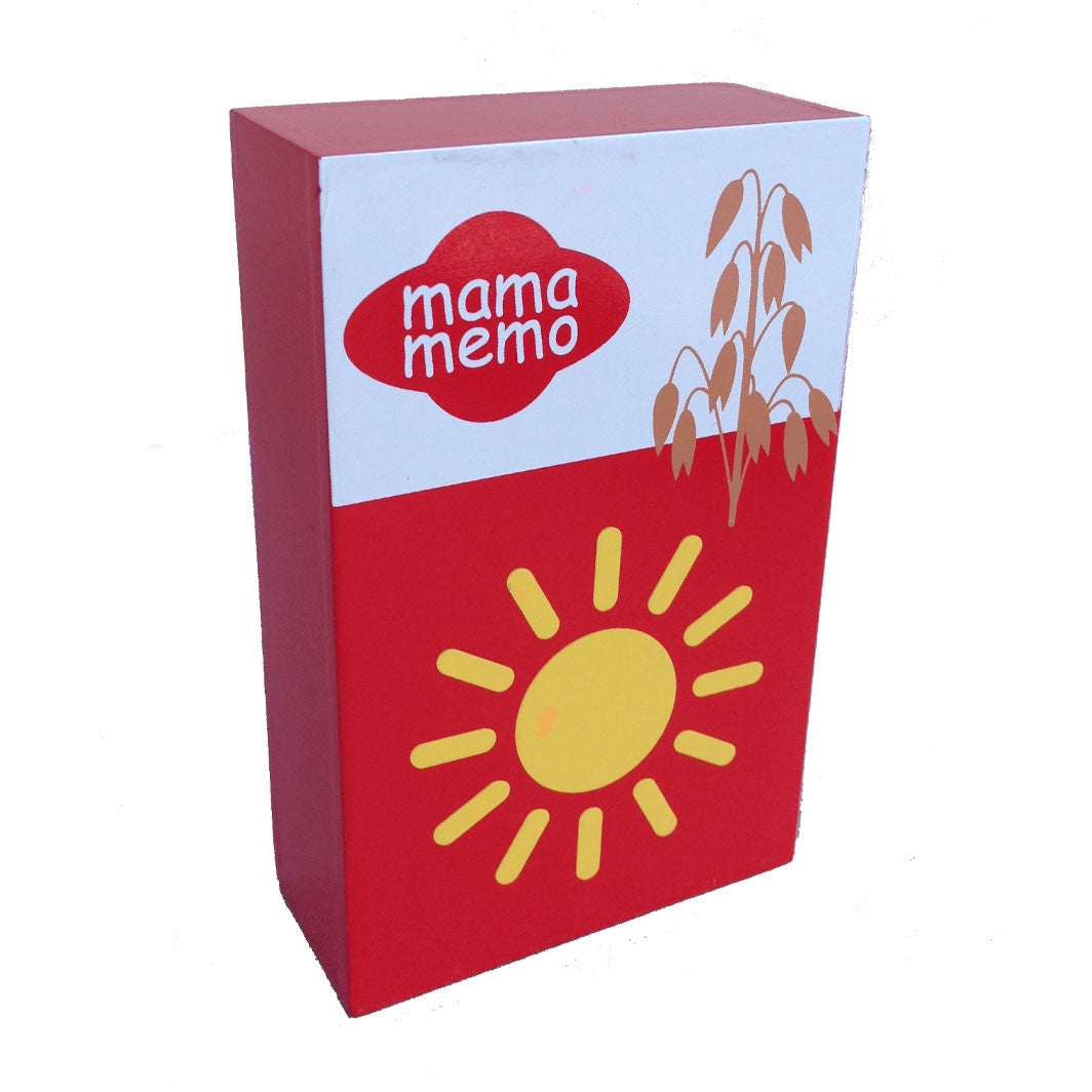 MaMaMeMo Wooden Play Food – Oatmeal Box