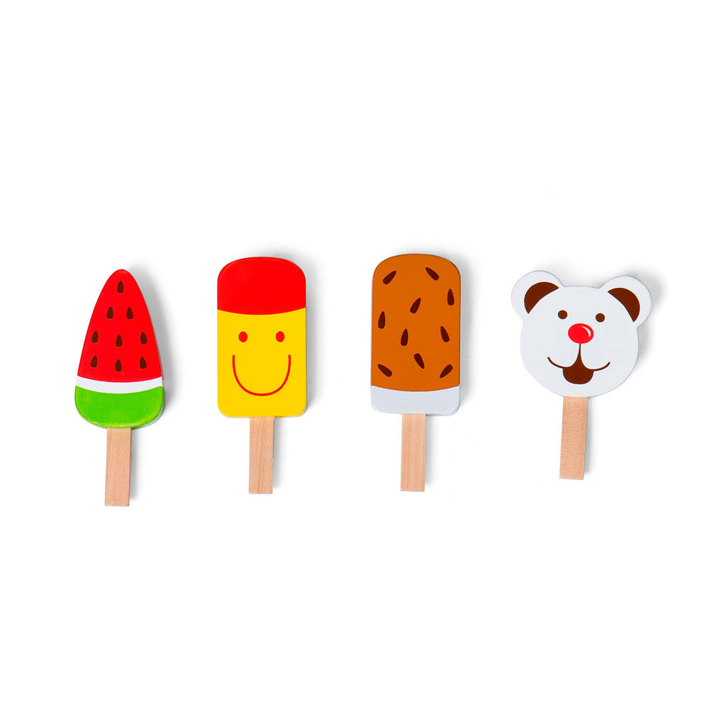 MaMaMeMo legemad i træ, 4 ispinde - NY