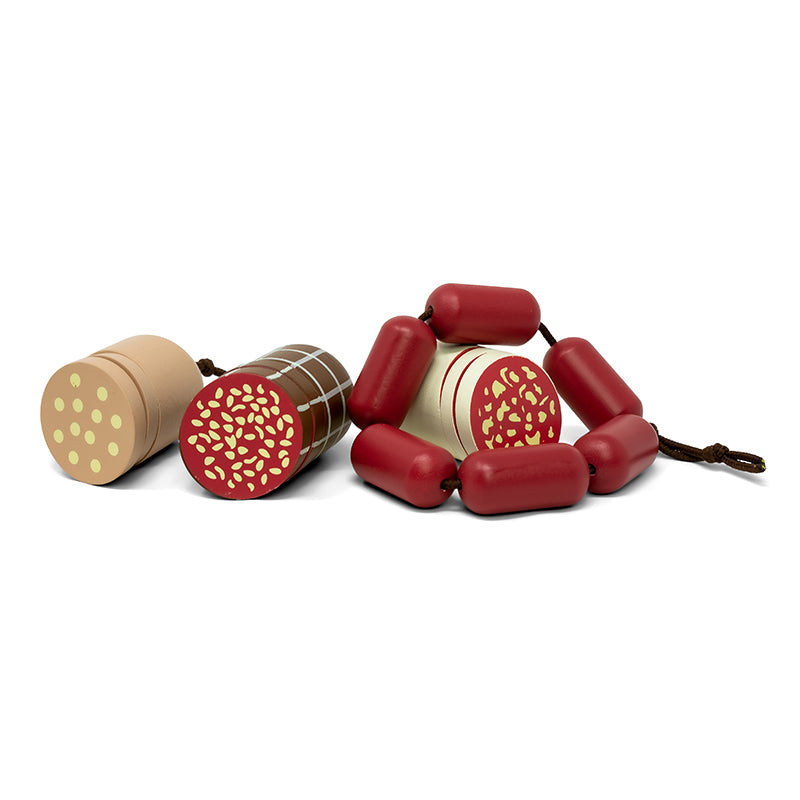 Mamamemo Wooden Play Food – Italian Salami