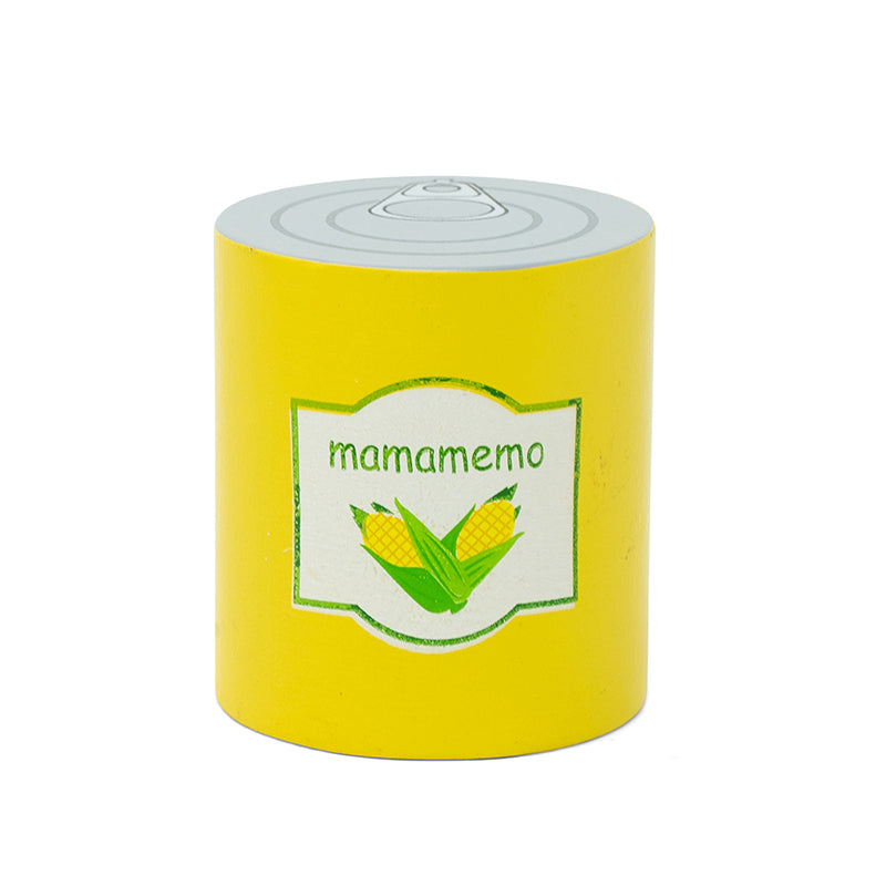Mamamemo Wooden Play Food, Canned Corn