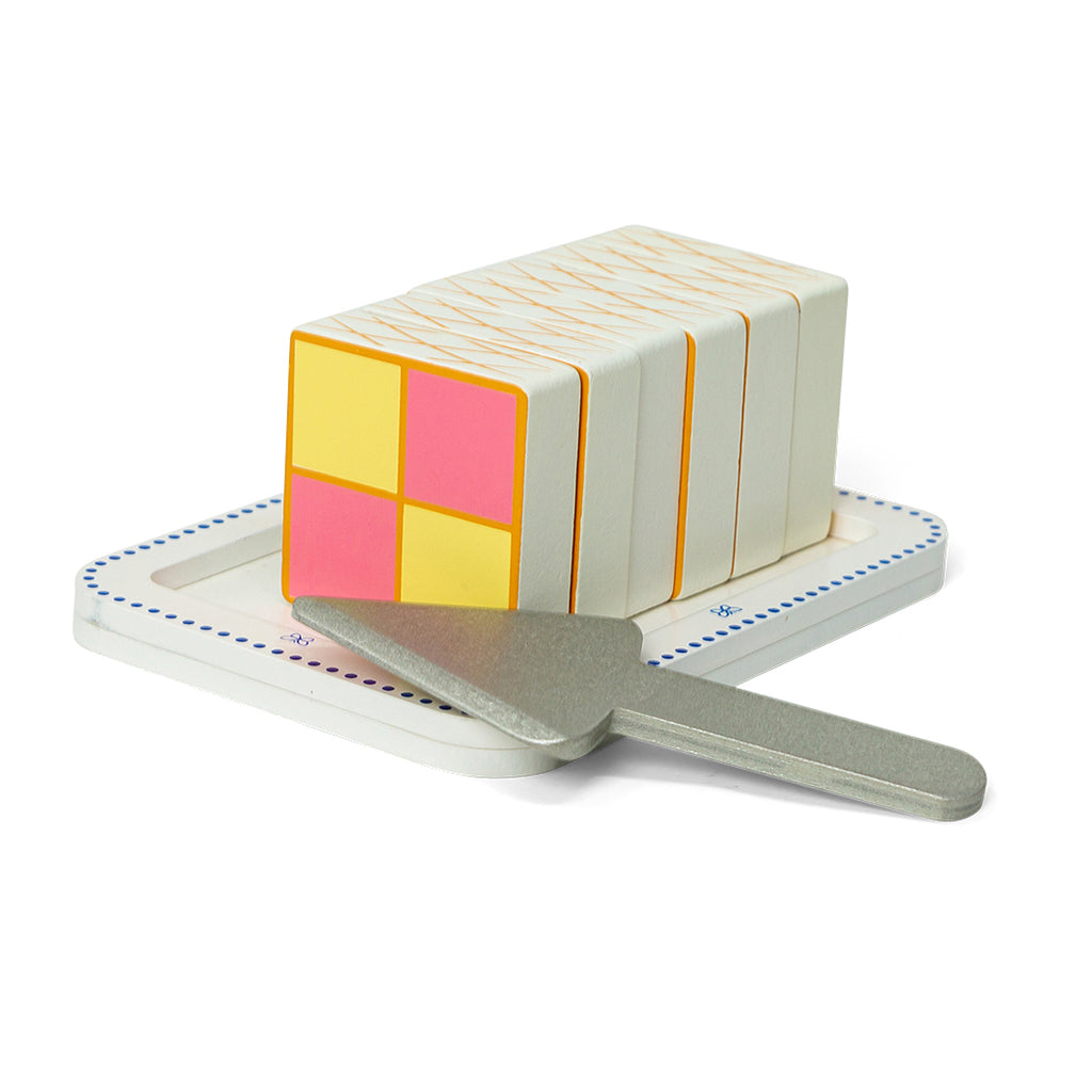 MaMaMeMo Wooden Play Food, Battenberg Cake