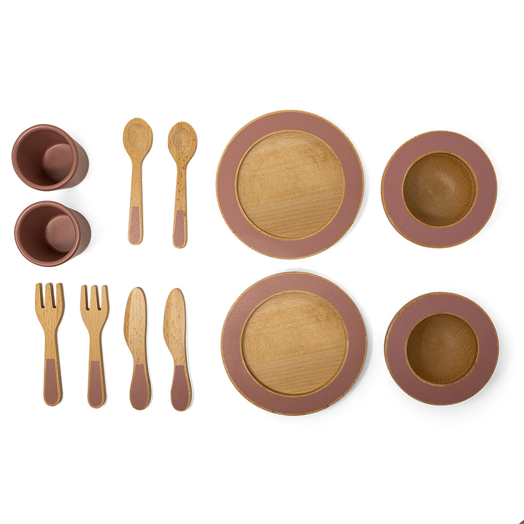 Mamamemo Wooden Dining Set, Cherry Blossom