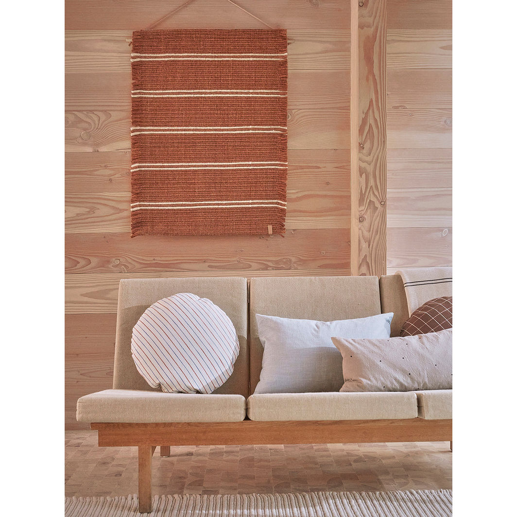 OYOY Kyoto Pillow, Round - Large - Blue/Red