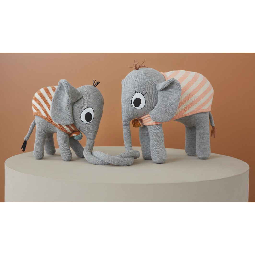 OYOY Plush Toy, Ramboline Elephant - Grey