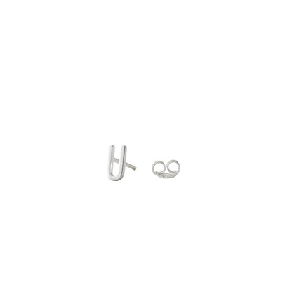 Design Letters Stud Earrings with Arne Jacobsen Letter – Silver A-Z
