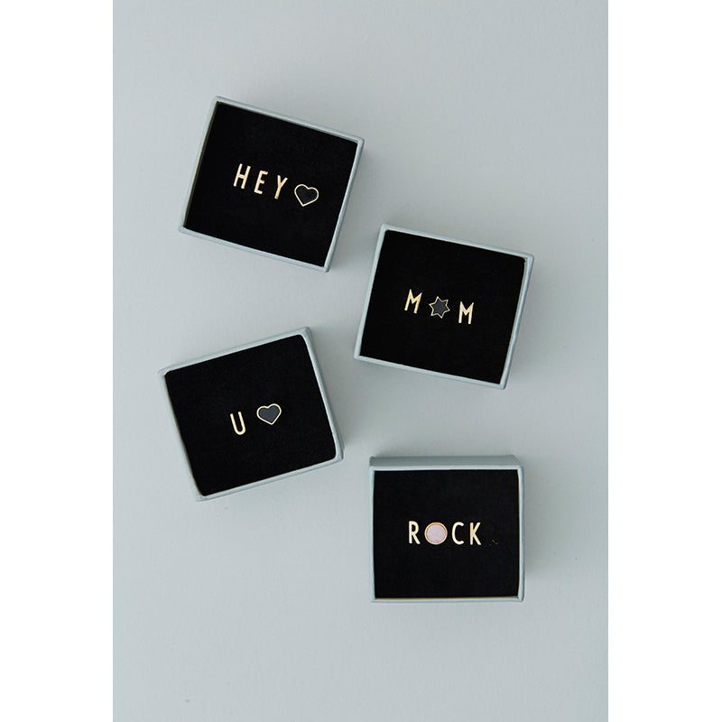 Design Letters Stud Earrings with Arne Jacobsen Letter – Silver A-Z
