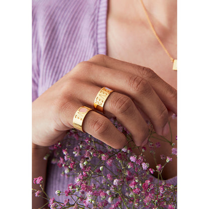 Design Letters Love Ring, Gold - Nude - Size 50-56