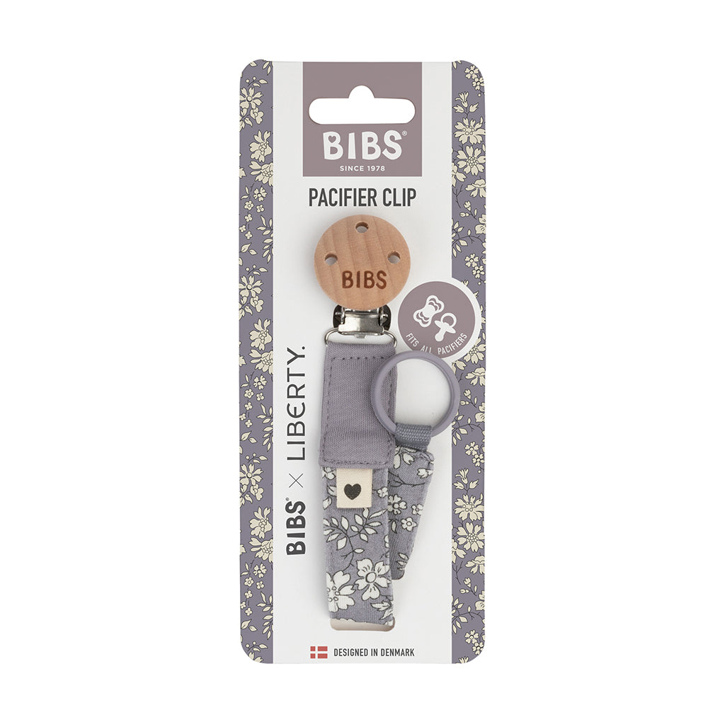 Bibs Liberty Pacifier Chain, Capel Fossil Grey
