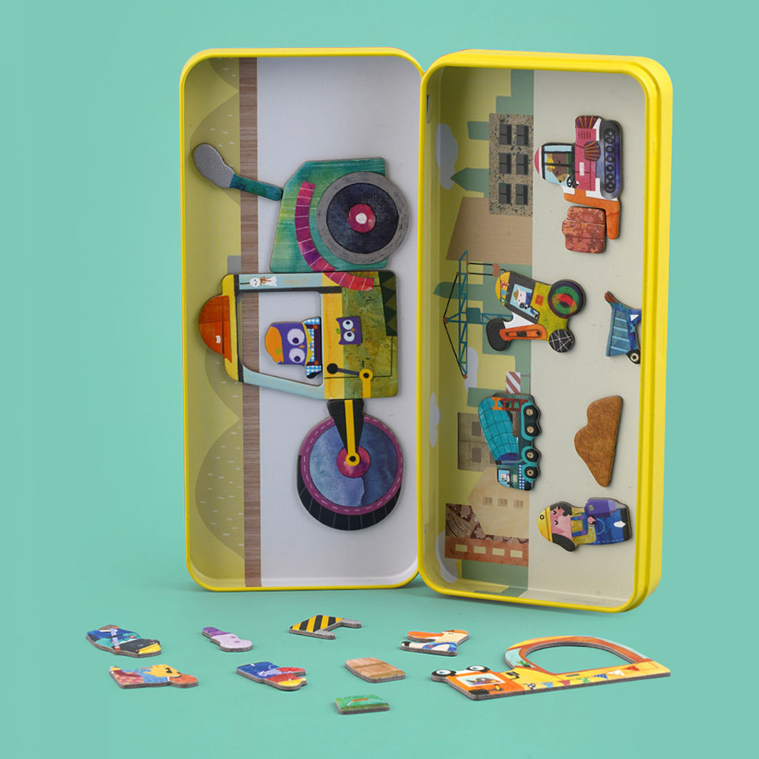 mierEdu, Magnetic Travel Set, Construction Site