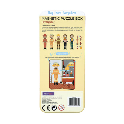 mierEdu Magnetic Travel Set: Dress-Up Figures - Firefighter