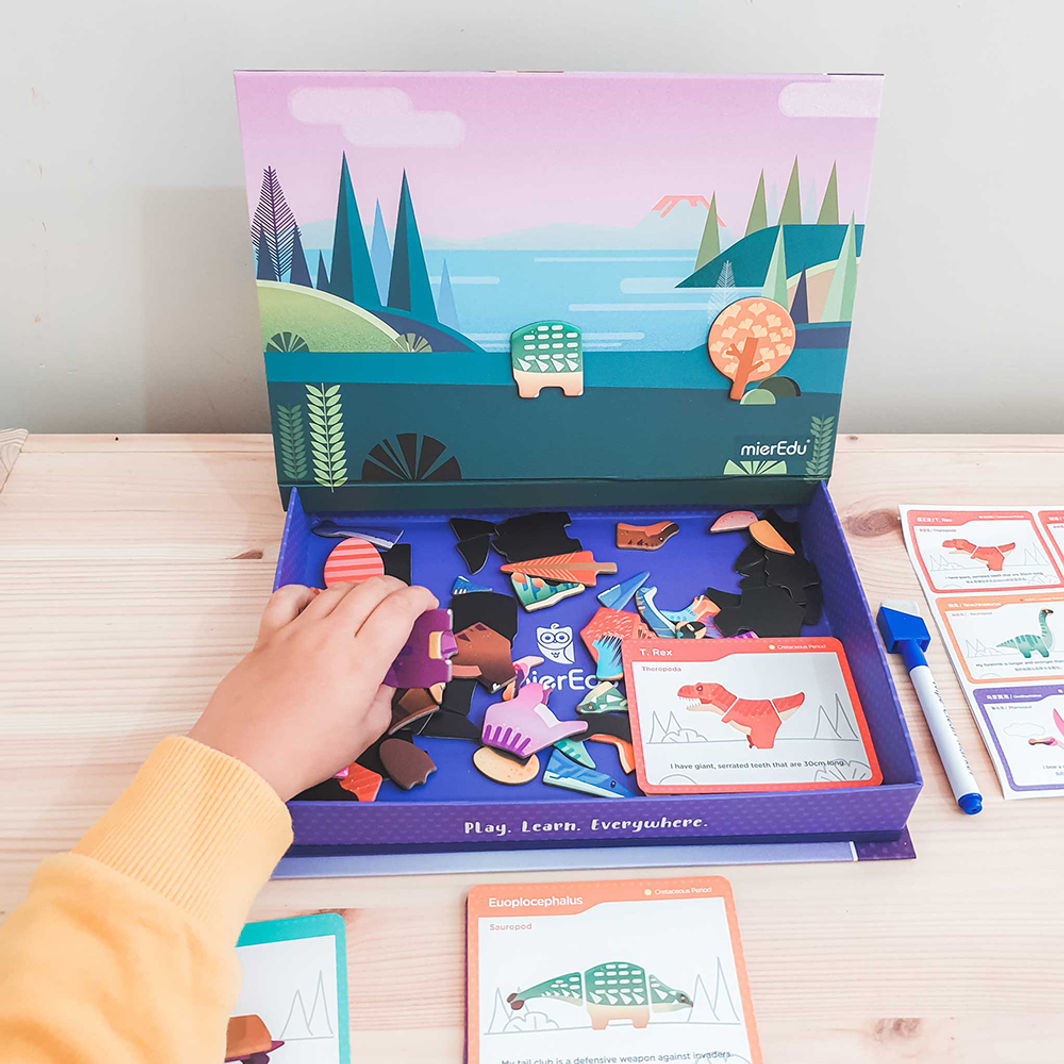 mierEdu, Magnetic Play Set - Dinosaurs