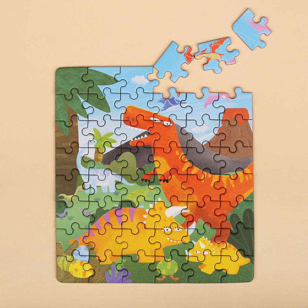 mierEdu, Magnetic Puzzle 24+48 pcs - Dinosaurs