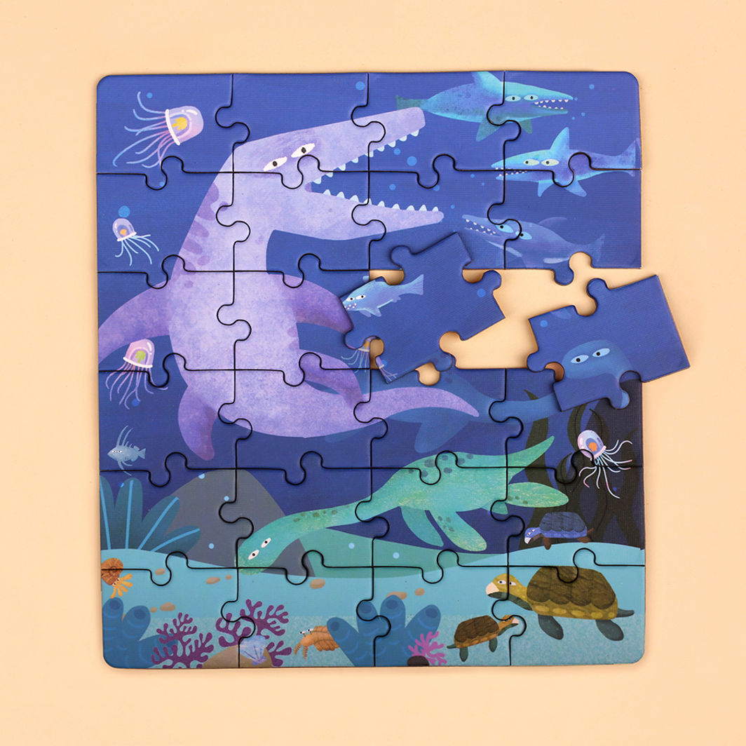mierEdu, Magnetic Puzzle 24+48 pcs - Dinosaurs