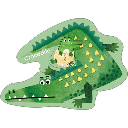 mierEdu, Puzzle 8x3 pcs - Step 1 - Animal Babies and Parents