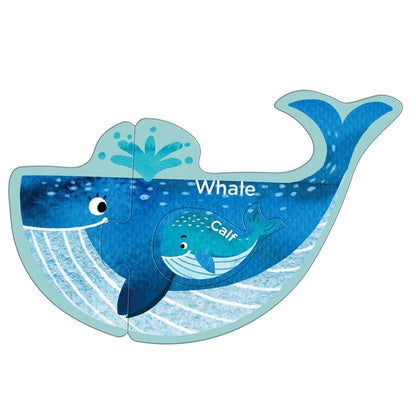 mierEdu, Puzzle 8x3 pcs - Step 1 - Animal Babies and Parents