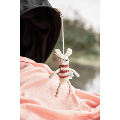 OYOY Stroller Hanging Toy, Musetti Mus - Off White / Melange