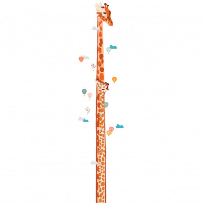 Mimi Lou Wall Sticker, Height Chart - Safari with Danish Text