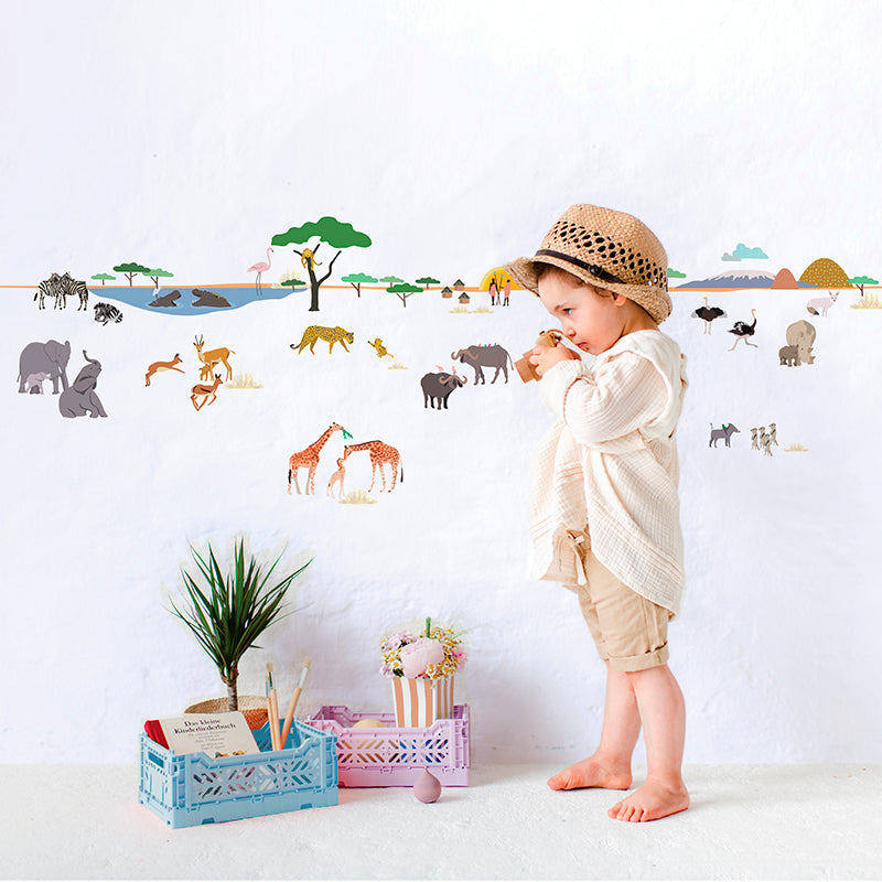 Mimi Lou wallsticker frise, Liv - Safari