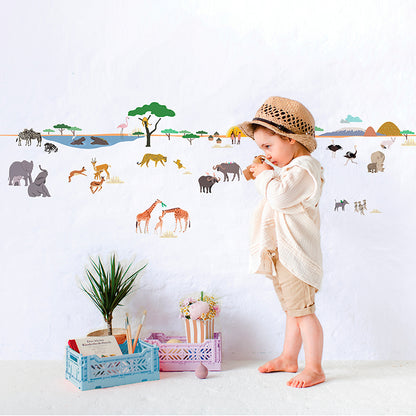 Mimi Lou wallsticker frise, Liv - Safari