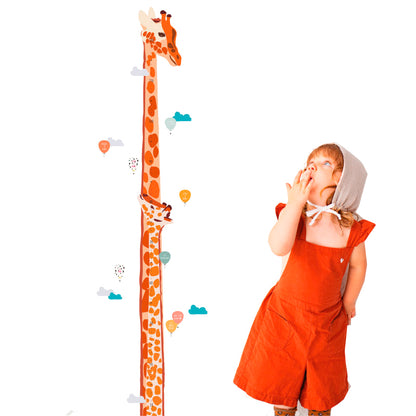 Mimi Lou wallsticker, højdemåler - Safari m. dansk tekst