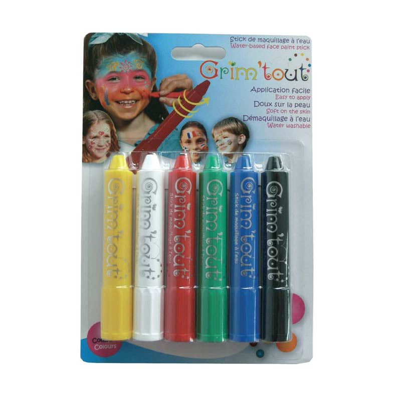 Ansigtsmaling, parabenefri - pakke m 6 stk