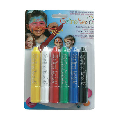 Ansigtsmaling, parabenefri - pakke m 6 stk