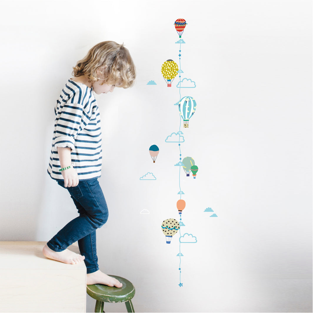 Mimi Lou wallsticker, højdemåler - Luftballoner