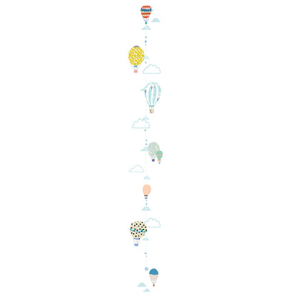 Mimi Lou Wall Sticker, Height Chart - Hot Air Balloons