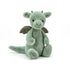 Jellycat bamse, Bashful drage - 31 cm