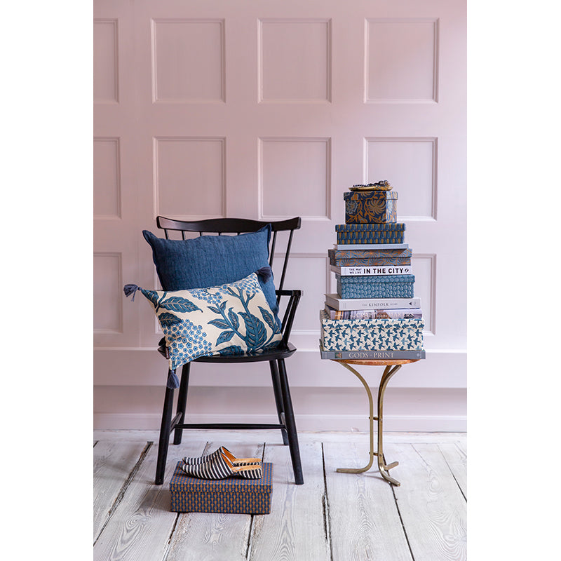 Bungalow Velvet Cushion Cover, 50 x 50 cm - China Blue