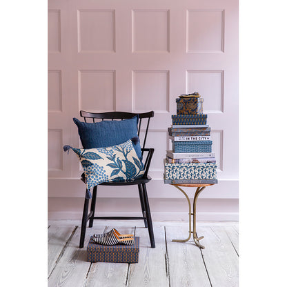 Bungalow Velvet Cushion Cover, 50 x 50 cm - China Blue