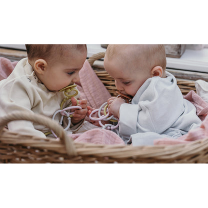 Bibs Loops, Set of 12 Multi Rings - Blush/Woodchuck/Ivory