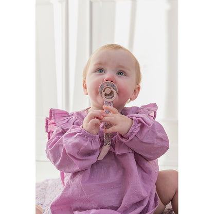 Bibs Liberty Pacifier Clip, Chamomile Lawn Violet Sky