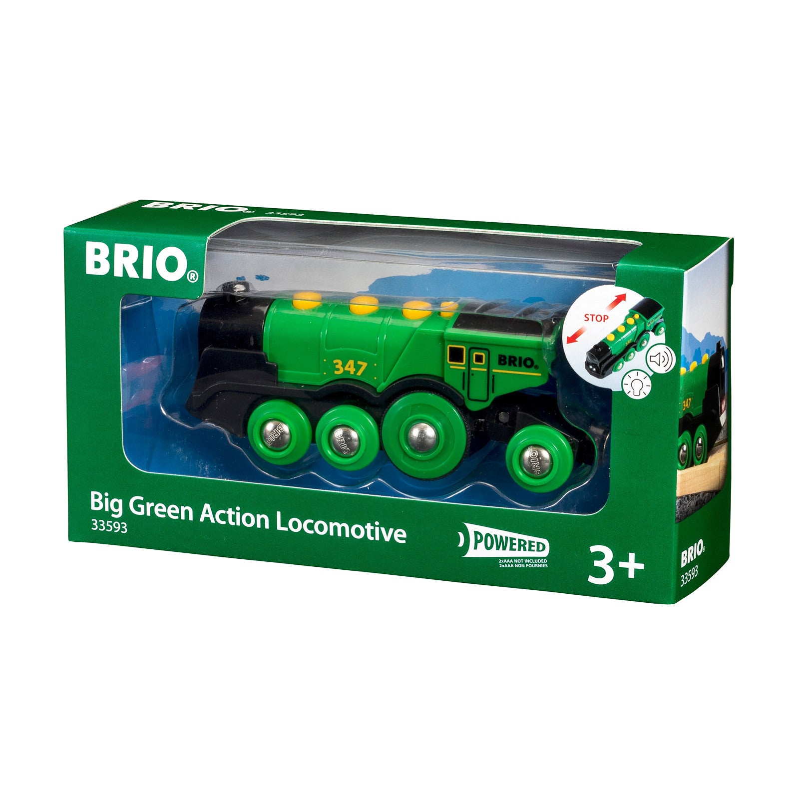 Brio Large Green Locomotive, Battery-Powered