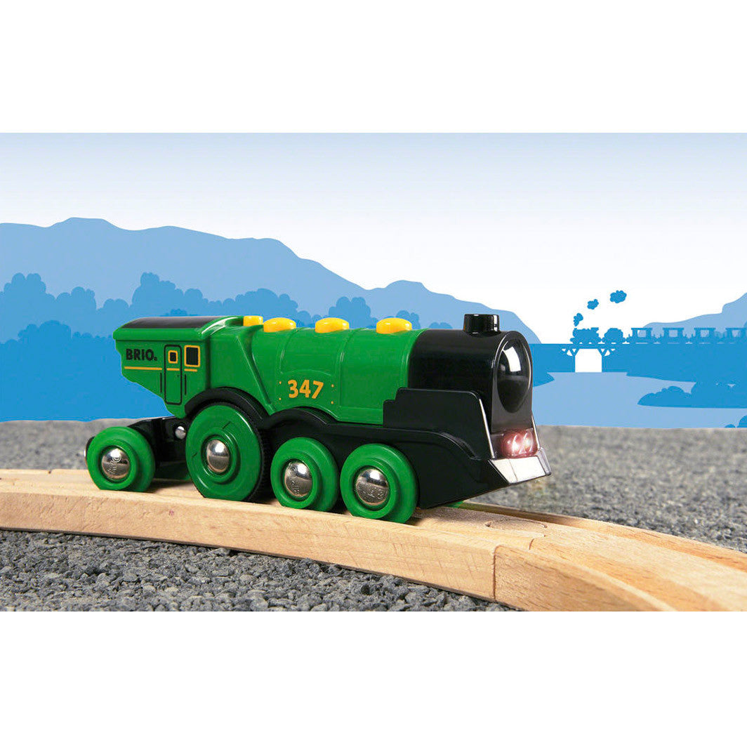 Brio Large Green Locomotive, Battery-Powered