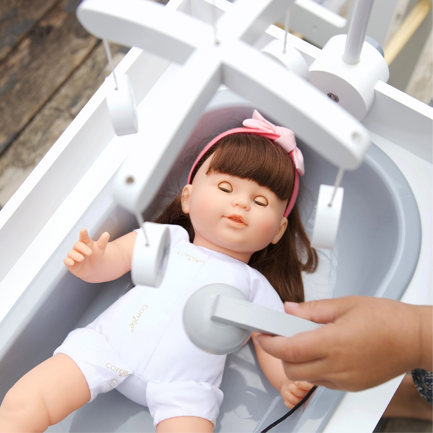 By Astrup Doll Accessories, Wooden Changing Table with Built-In Bathtub