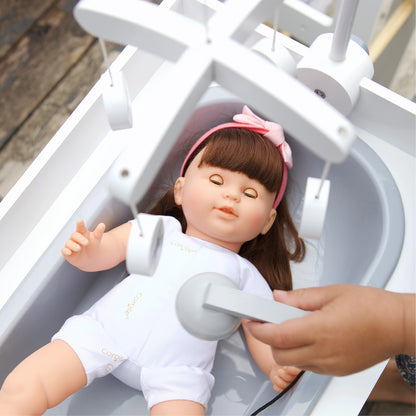 By Astrup Doll Accessories, Wooden Changing Table with Built-In Bathtub