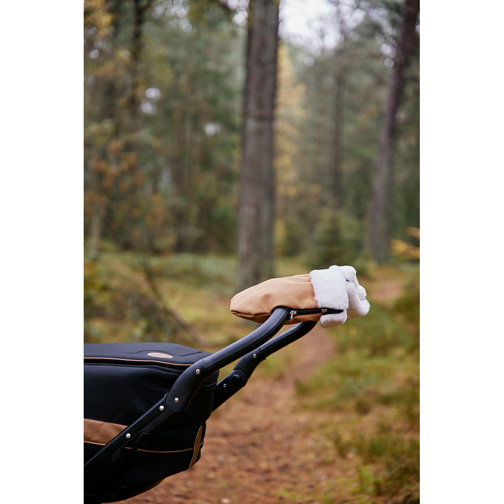 KongWalther Stroller Mittens, Østerbro Mittens - Brown Faux Suede