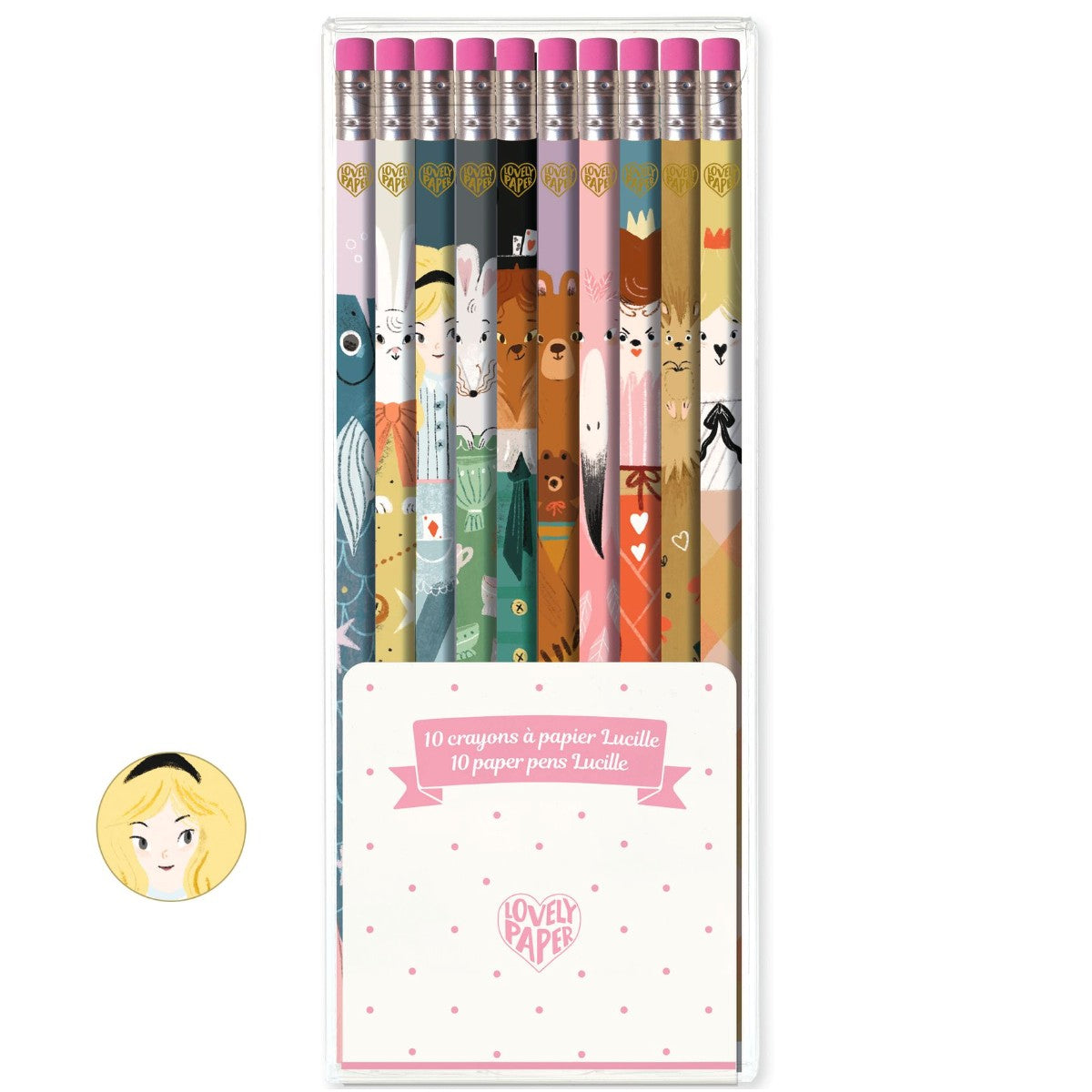 Djeco Lovely Paper, Pencils, Set of 10 - Lucille