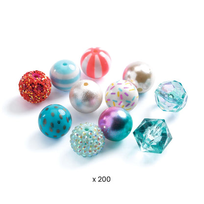 Djeco Beads, Bubble, Silver