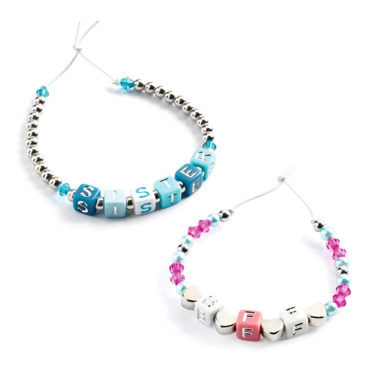 Djeco Beads, Alphabet, Silver