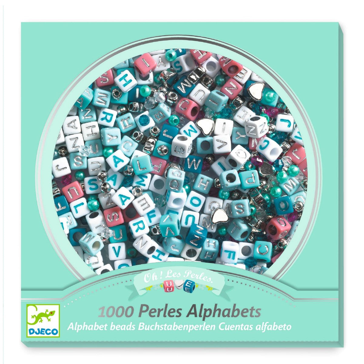 Djeco Beads, Alphabet, Silver